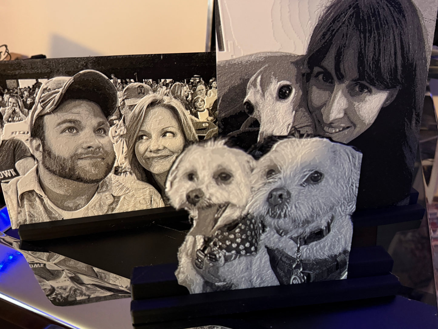 Custom 3D Printed Greyscale Art